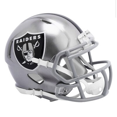 Las Vegas Raiders Riddell Flash Alternate Revolution Speed Mini Football Helmet