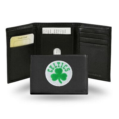 Boston Celtics Leather Embroidered Tri-Fold Wallet