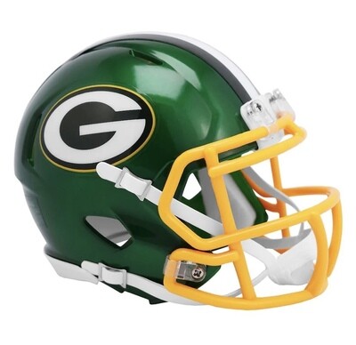 Green Bay Packers Riddell Flash Alternate Revolution Speed Mini Football Helmet