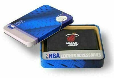 Miami Heat Leather Embroidered Tri-Fold Wallet