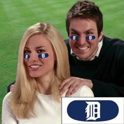 Detroit Tigers Vinyl Face Decoration Tattoos 6pk