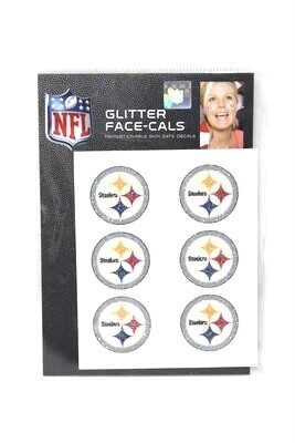 Pittsburgh Steelers Face-Cals Glitter Temporary Tattoos