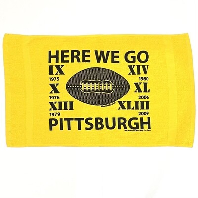 Pittsburgh Steelers Here We Go Super Bowl Towel