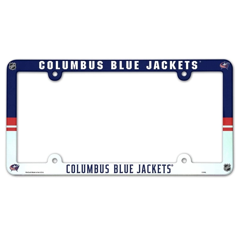 Columbus Blue Jackets Plastic License Plate Frame