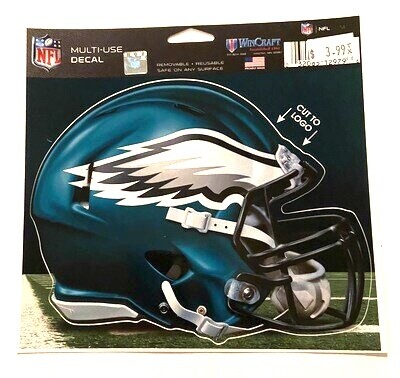 Philadelphia Eagles Helmet 4.5" x 5.75" Multi-Use Decal Cut to Logo