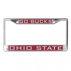 Ohio State Buckeyes Laser Chrome Metal License Plate Frame