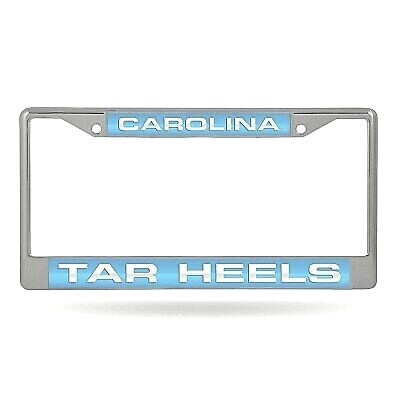 North Carolina Tar Heels Laser Chrome Metal License Plate Frame