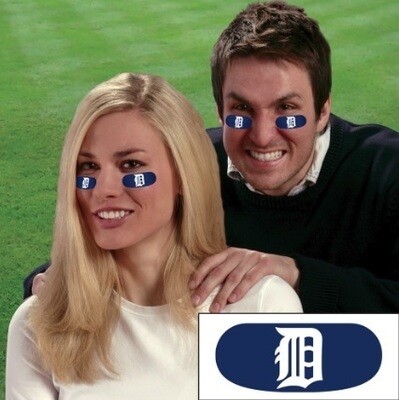 Detroit Tigers Vinyl Face Decoration Tattoos 6pk