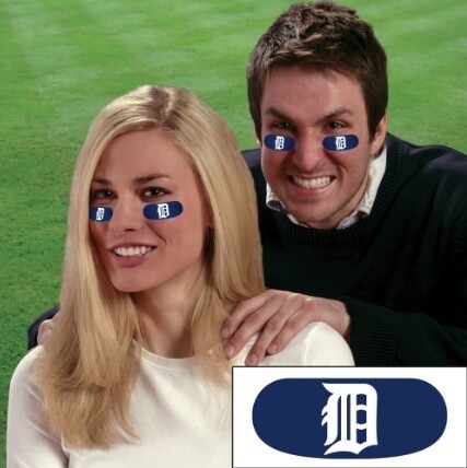 Detroit Tigers Vinyl Face Decoration Tattoos 6pk