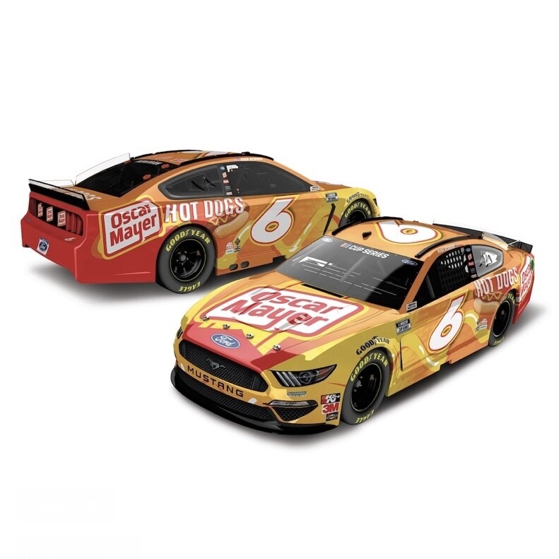 Ryan Newman #6 Oscar Mayer Hot Dogs 2021 Mustang 1:24 Scale Stock Car