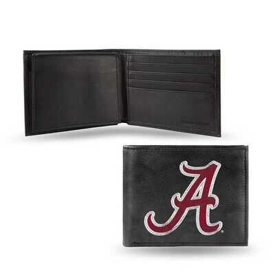Alabama Crimson Tide Genuine Leather Billfold Wallet