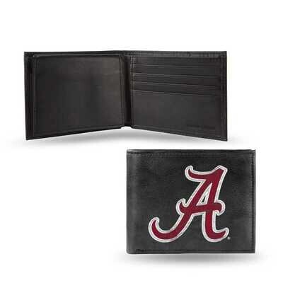 Alabama Crimson Tide Genuine Leather Billfold Wallet