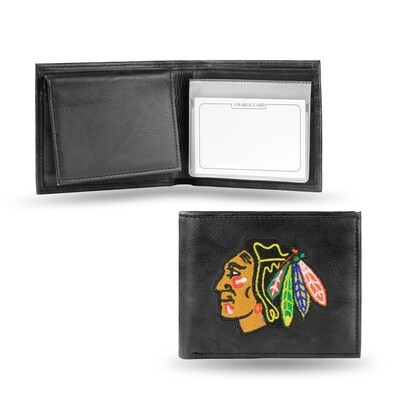 Chicago Blackhawks Genuine Leather Billfold Wallet