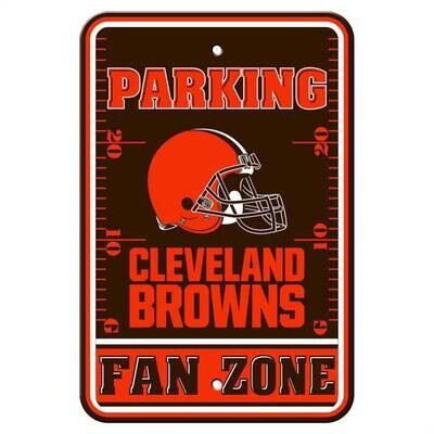 Cleveland Browns Fan Zone Parking 12"x 18" Plastic Sign
