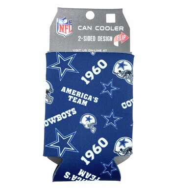 Dallas Cowboys Scatter 12 Ounce Can Cooler Koozie