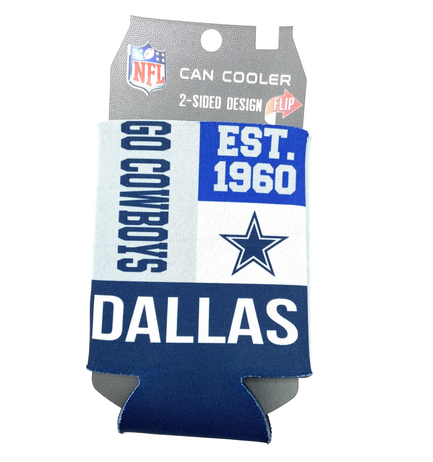 Dallas Cowboys Go Cowboys 12 Ounce Can Cooler Koozie