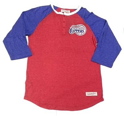 Los Angeles Clippers Men’s Mitchell & Ness 3/4 Sleeve Shirt