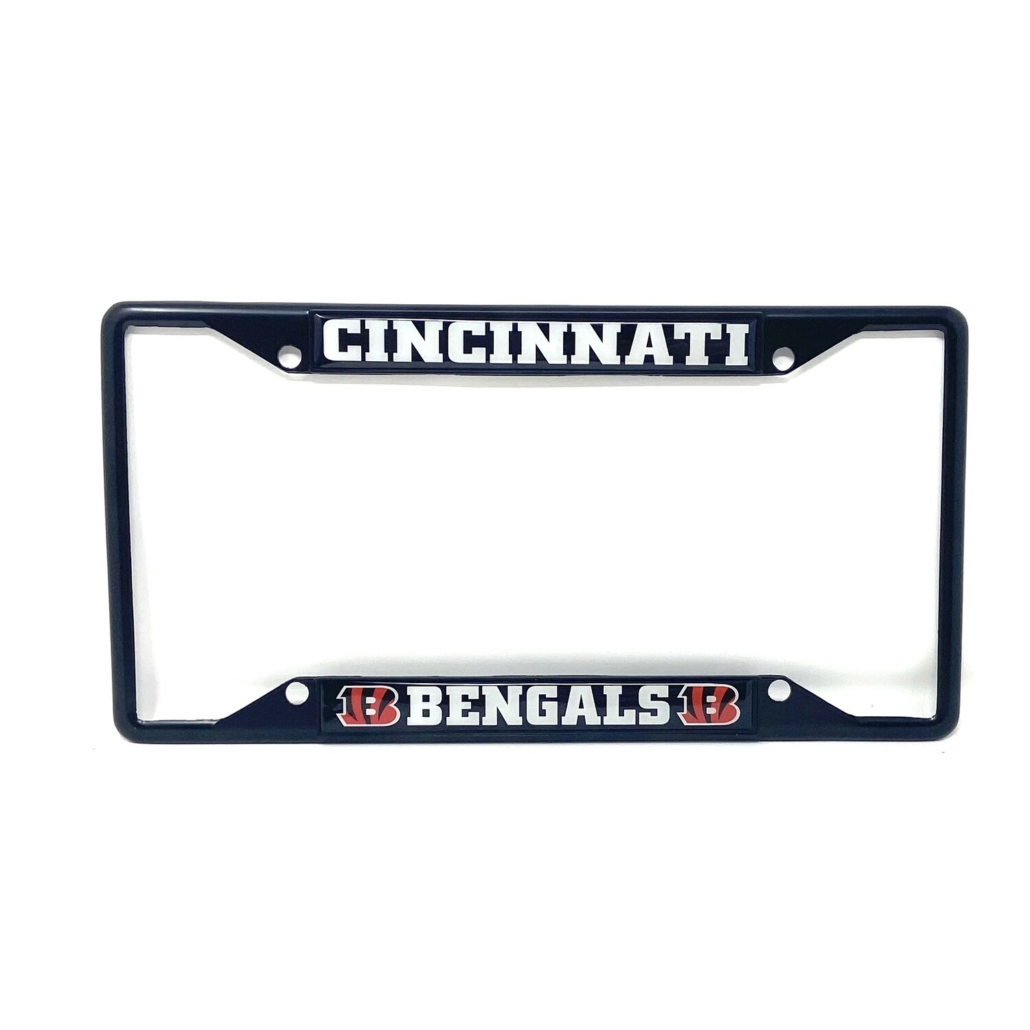 Cincinnati Bengals Black Metal License Plate Frame