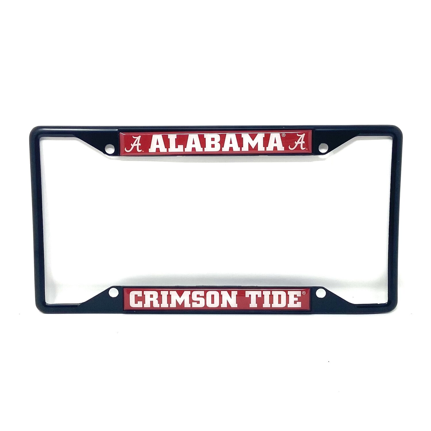 Alabama Crimson Tide Black Metal License Plate Frame