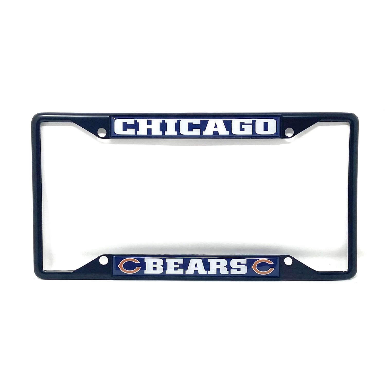 Chicago Bears Black Metal License Plate Frame