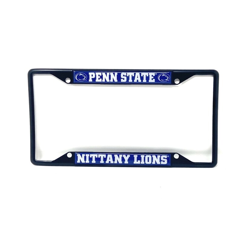 Penn State Nittany Lions Black Metal License Plate Frame