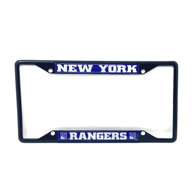 New York Rangers Black Metal License Plate Frame