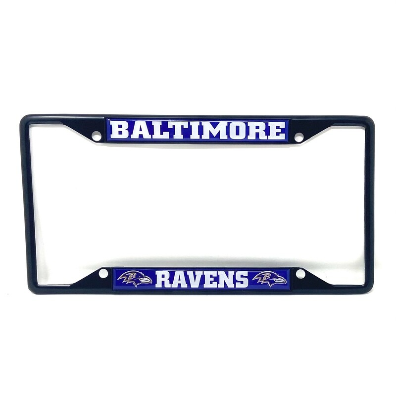 Baltimore Ravens Black Metal License Plate Frame Baltimore Ravens Black Metal License Plate Frame