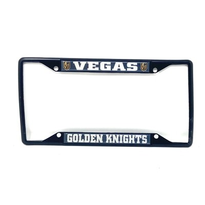 Vegas Golden Knights Black Metal License Plate Frame