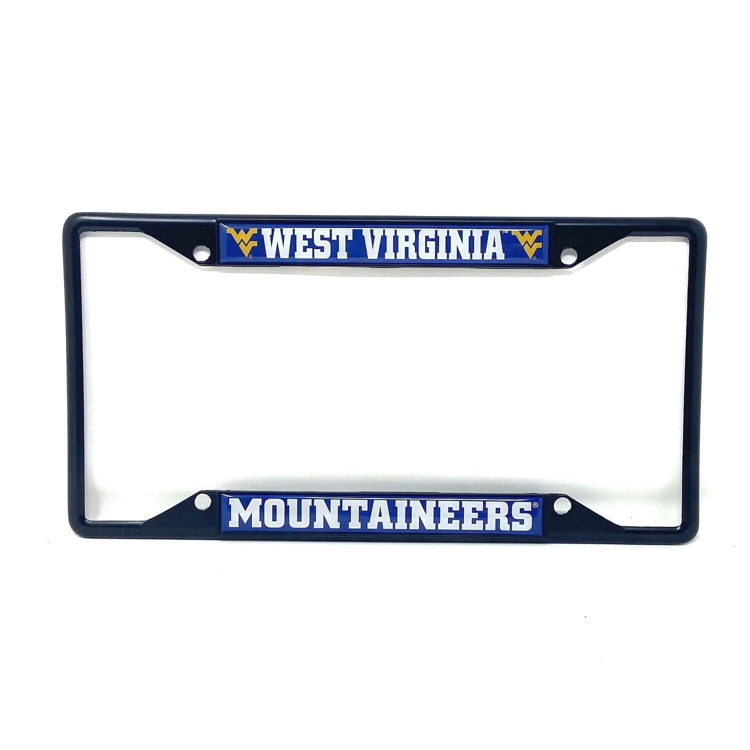 West Virginia Mountaineers Black Metal License Plate Frame