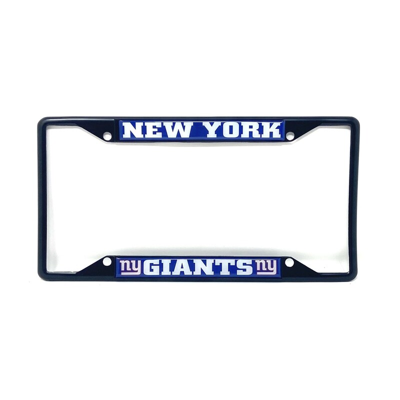 New York Giants Black Metal License Plate Frame New York Giants Black Metal License Plate Frame