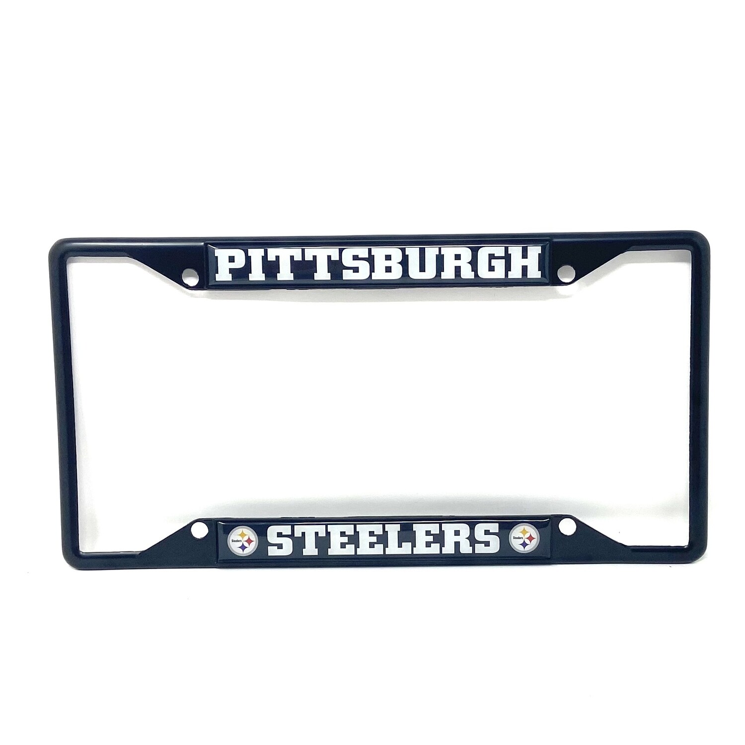 Pittsburgh Steelers Black Metal License Plate Frame