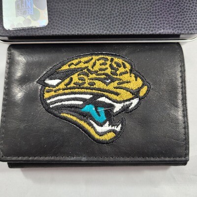 Jacksonville Jaguars Leather Embroidered Tri-Fold Wallet