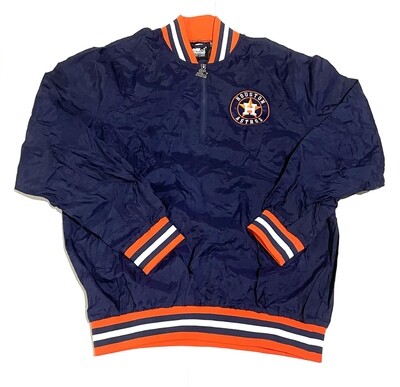 Houston Astros Men's Navy Midweight Quarter Zip Starter Jacket