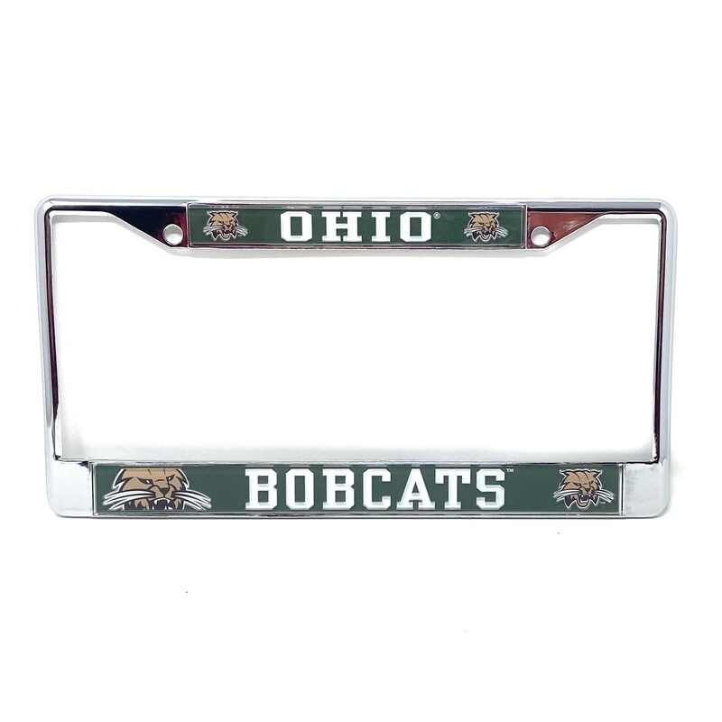 Ohio Bobcats Chrome Metal License Plate Frame