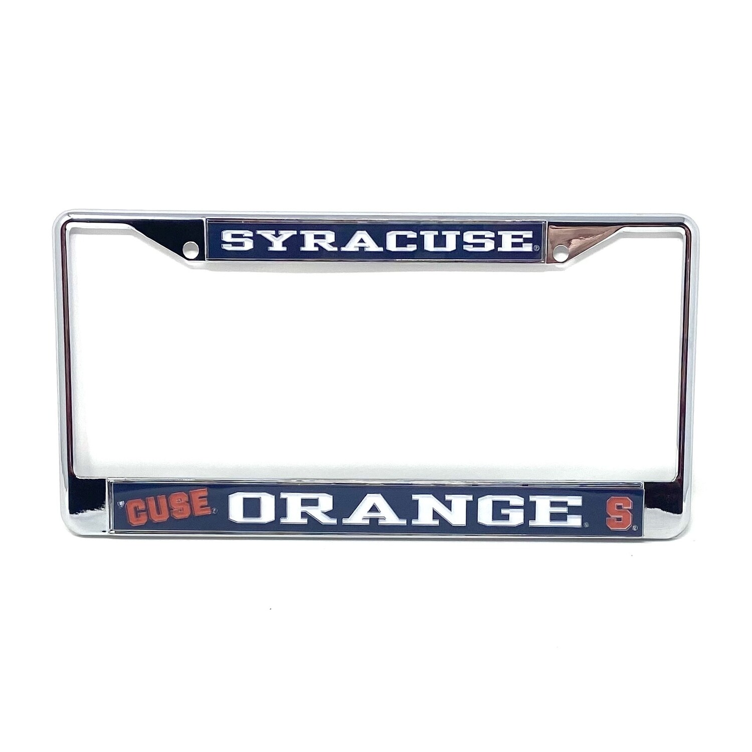 Syracuse Orange Chrome Metal License Plate Frame