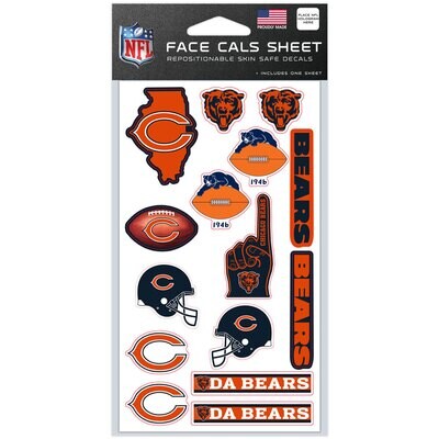 Chicago Bears Face-Cals Sheet
