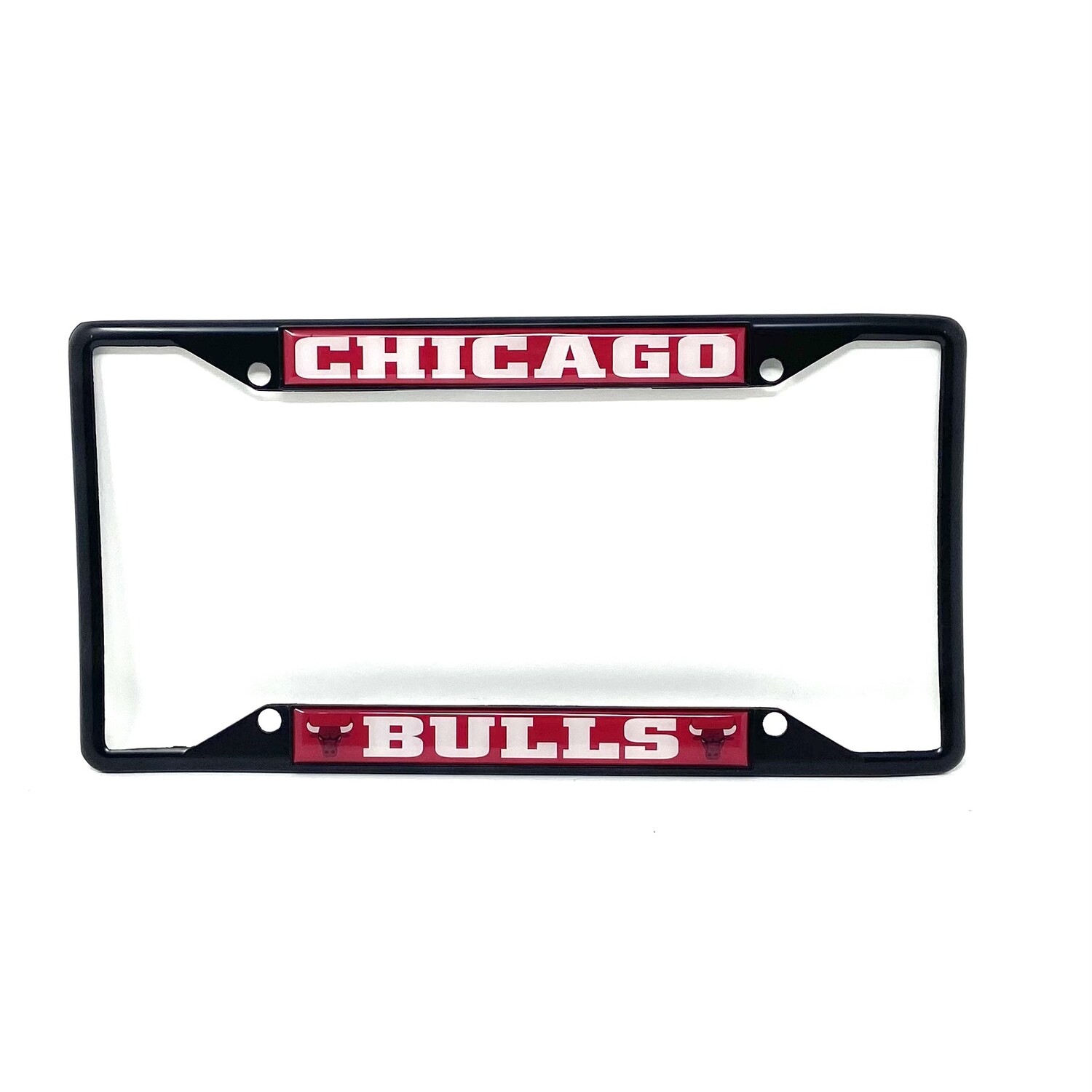 Chicago Bulls Black Metal License Plate Frame