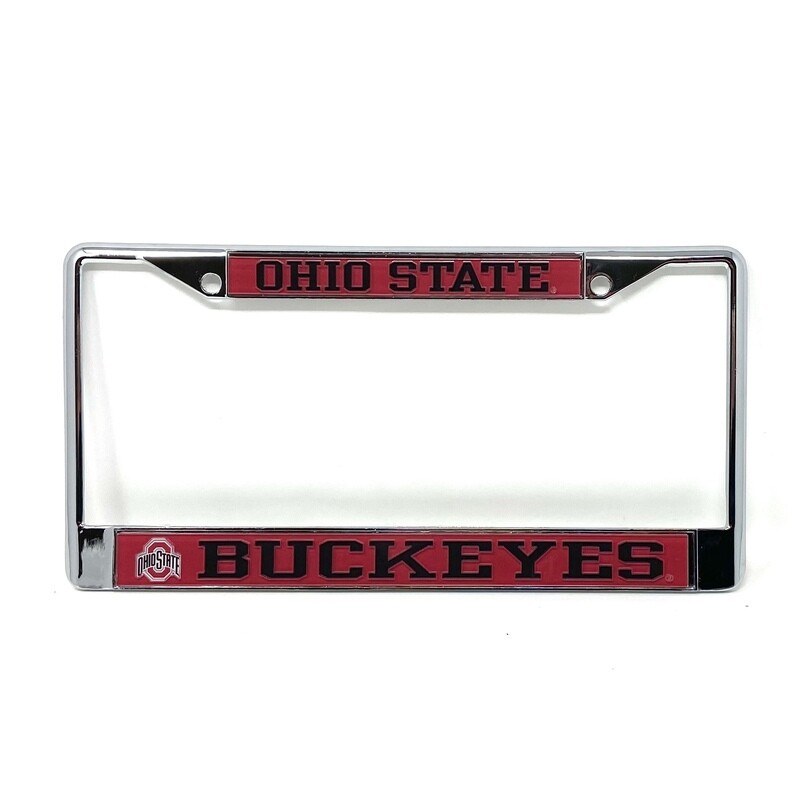 Ohio State Buckeyes Chrome Metal License Plate Frame
