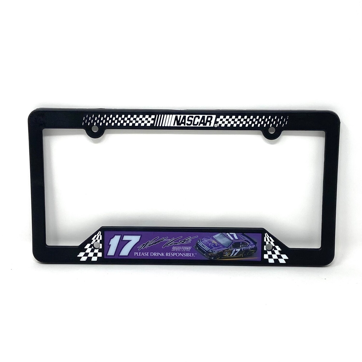 Matt Kenseth Black Plastic License Plate Frame