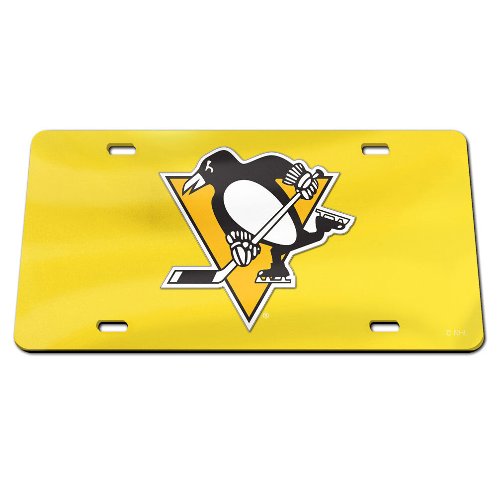 Pittsburgh Penguins Laser Tag Gold License Plate