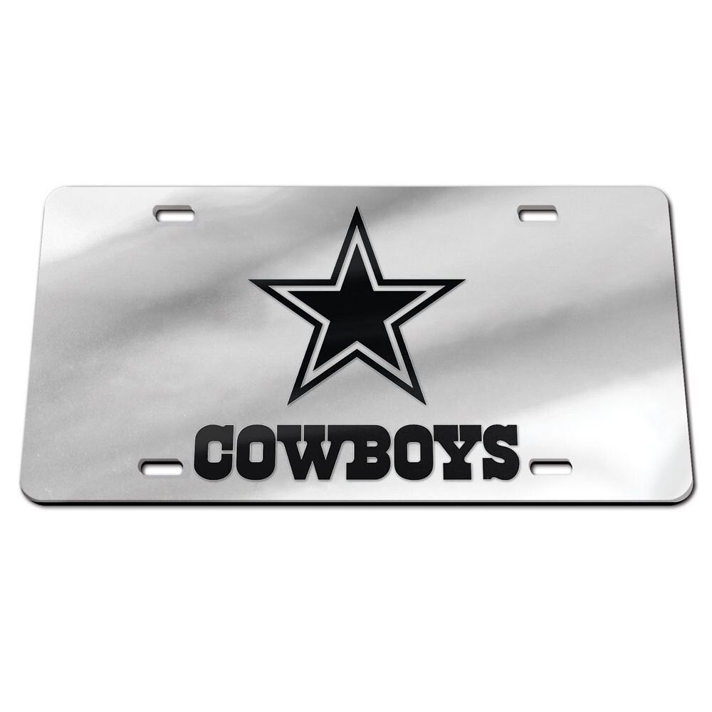 Dallas Cowboys Laser Tag Silver License Plate