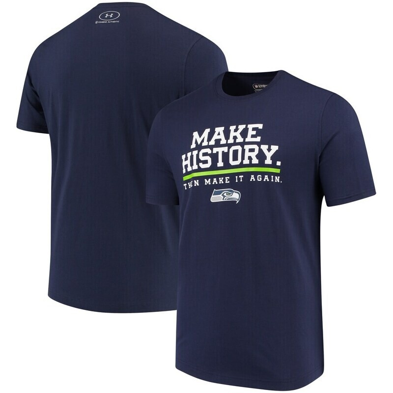 Seattle Seahawks Men's Make History Under Armour Crewneck T-Shirt