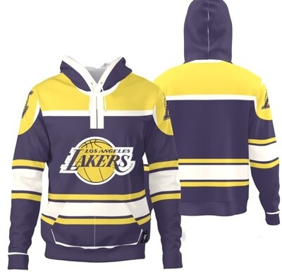 Los Angeles Lakers Men’s 47 Lacer V-Neck Pullover Hoodie Los Angeles Lakers Men’s 47 Lacer V-Neck Pullover Hoodie