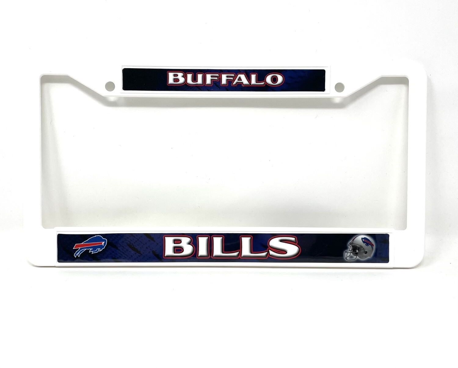 Buffalo Bills White Plastic License Plate Frame