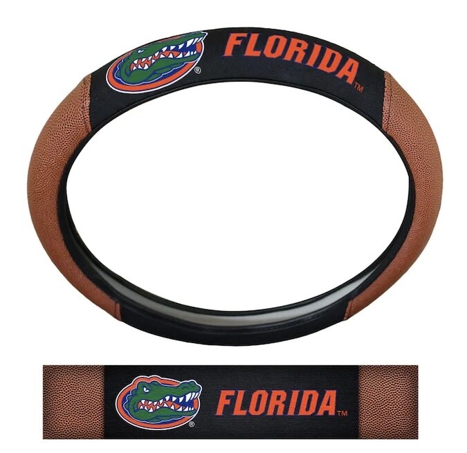 Florida Gators Premium Embroidered Pigskin Style Car Steering Wheel Cover