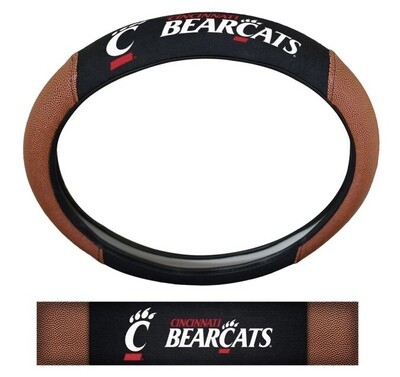 Cincinnati Bearcats Premium Embroidered Pigskin Style Car Steering Wheel Cover