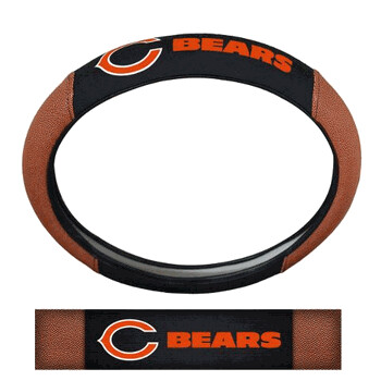 Chicago Bears Premium Embroidered Pigskin Style Car Steering Wheel Cover Chicago Bears Premium Embroidered Pigskin Style Car Steering Wheel Cover