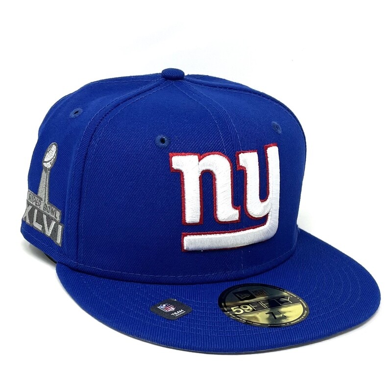 New York Giants Men’s New Era NFL Super Bowl XLVI Patch 59Fifty Fitted Hat