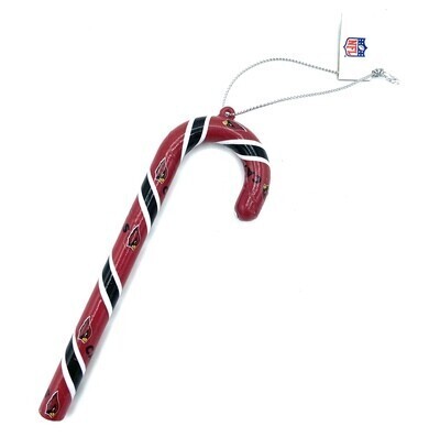 Arizona Cardinals Candy Cane Ornaments Set of 10