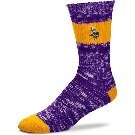 Minnesota Vikings Alpine Stripes Crew Socks